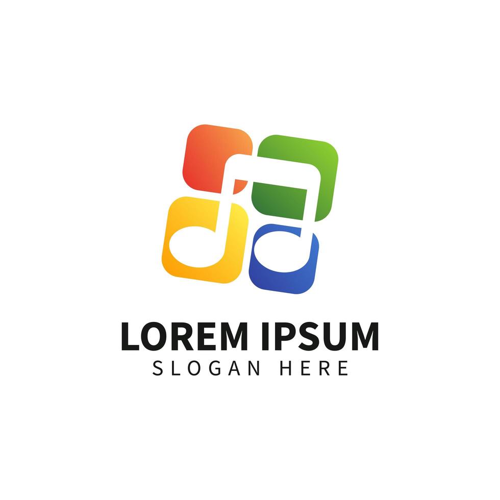 Music logo template design vector , icon illustration.