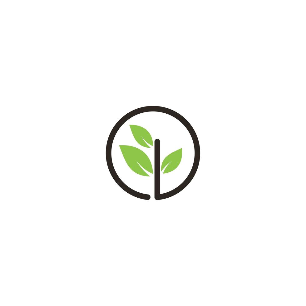 logotipo de diseño de naturaleza, plantilla de logotipo de hoja, vector. vector