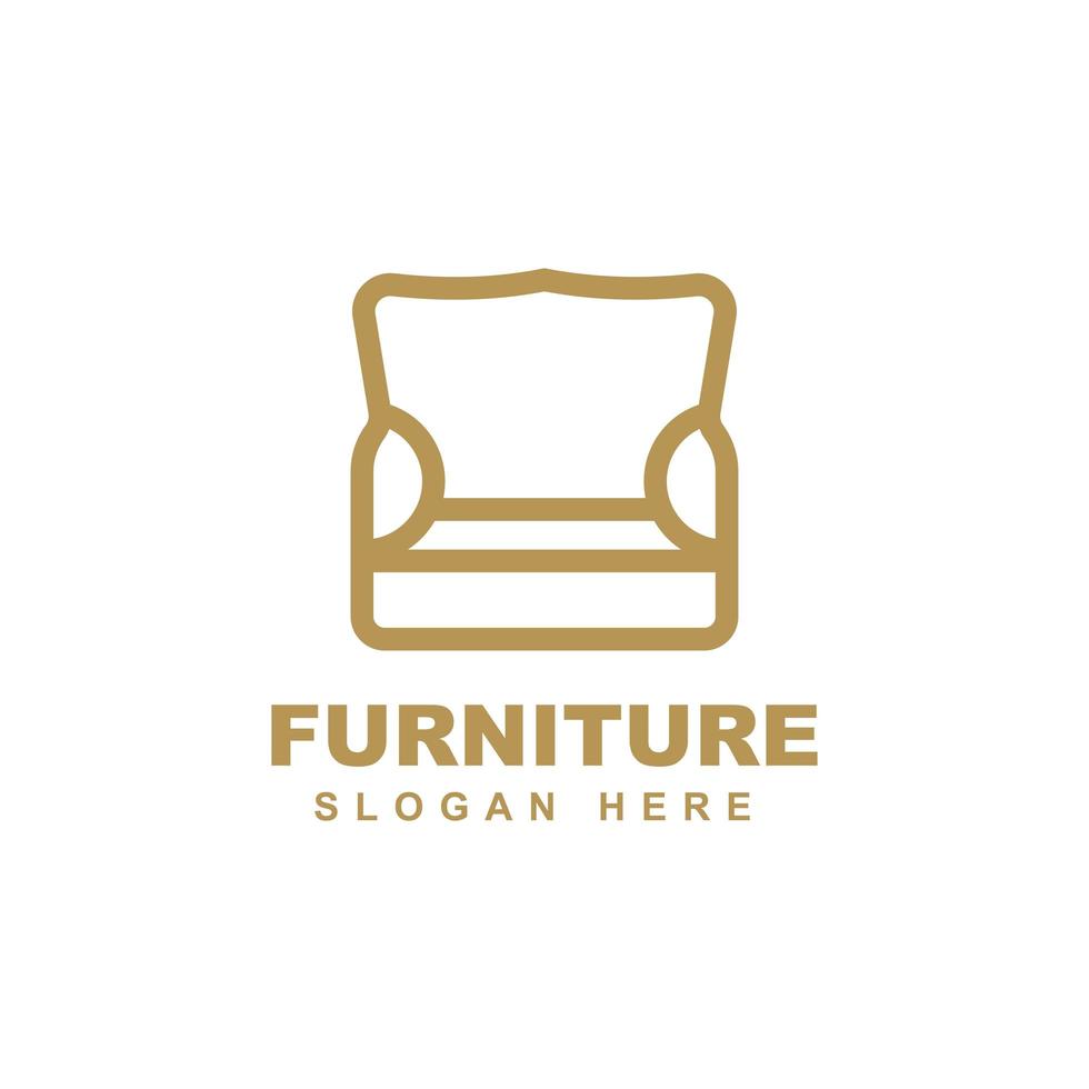 Furniture logo template design vector icon illustration.
