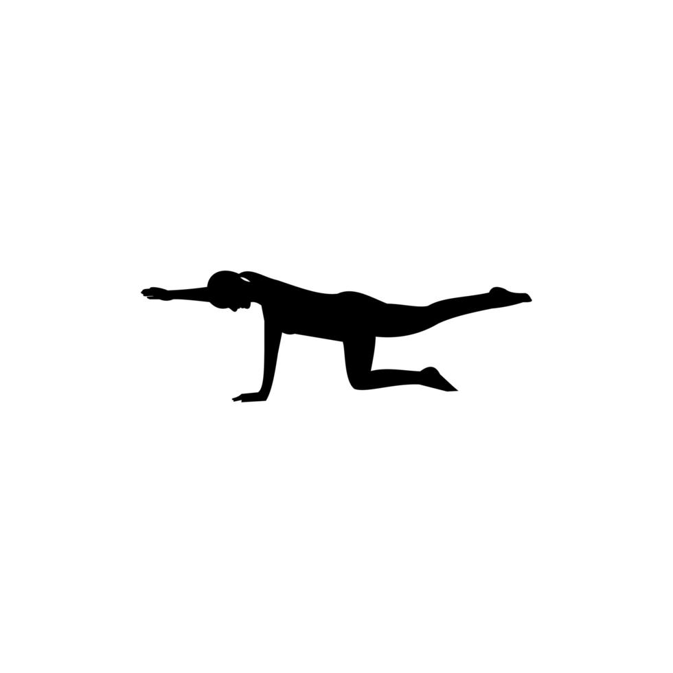Pilates logo template design vector, fitness gymnastic vector