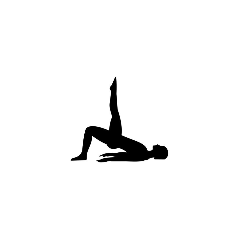 Pilates logo template design vector, fitness gymnastic. vector