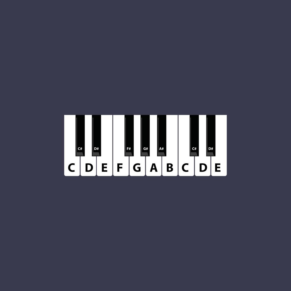Piano Logo template vector illustration design icon