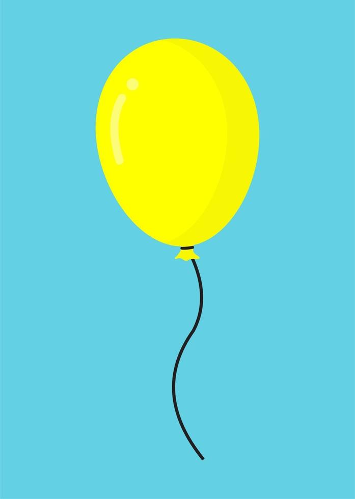 yellow balloon vector