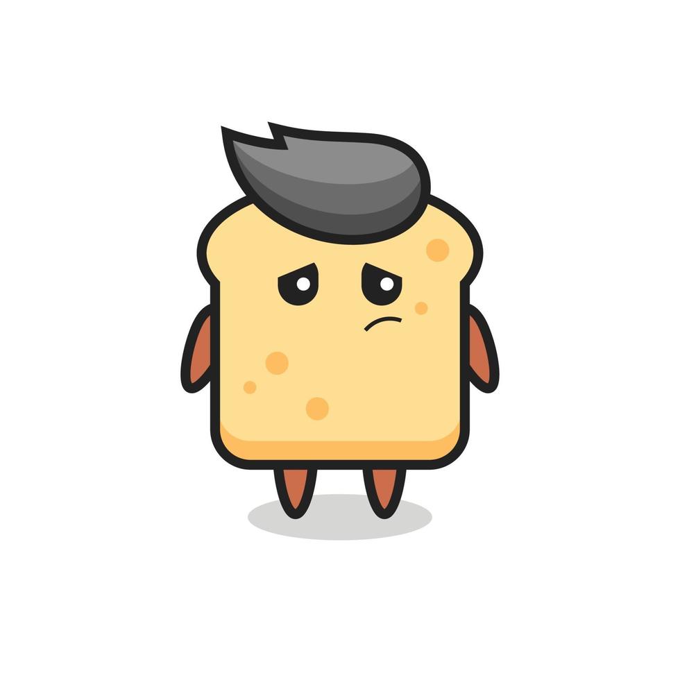 the lazy gesture of bread cartoon character vector