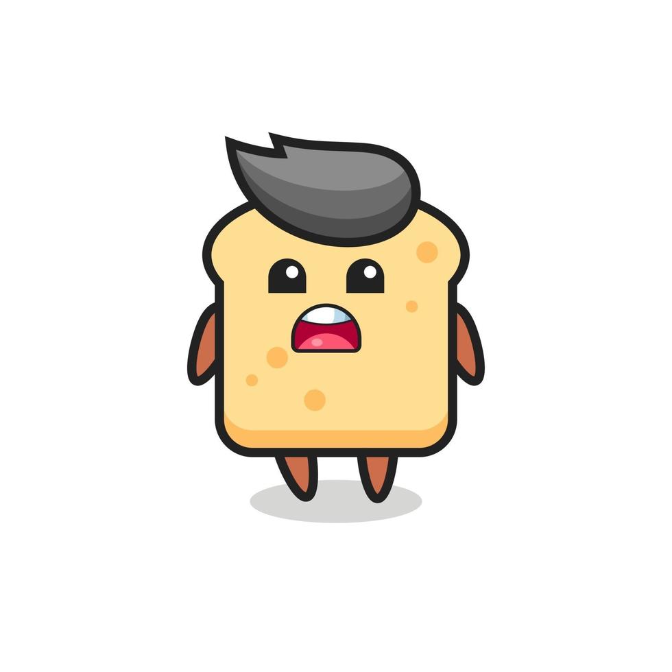 bread illustration with apologizing expression, saying I am sorry vector