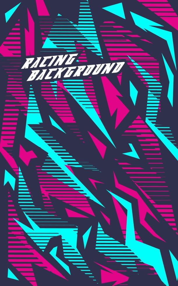 Fondo geométrico abstracto para deportes, camiseta, librea de coche de carreras. vector