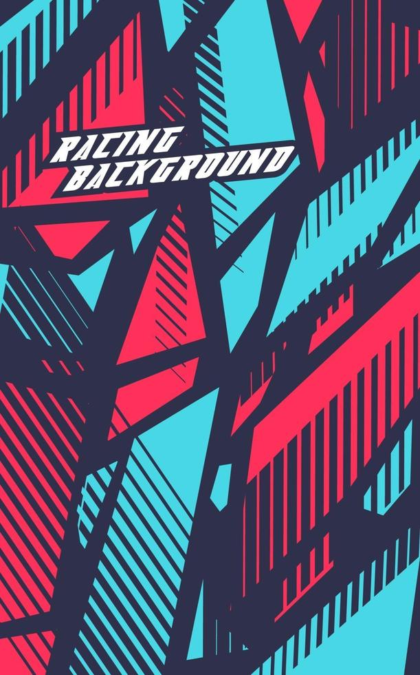 Abstract geometric background for sports, t-shirt, racing car livery. vector