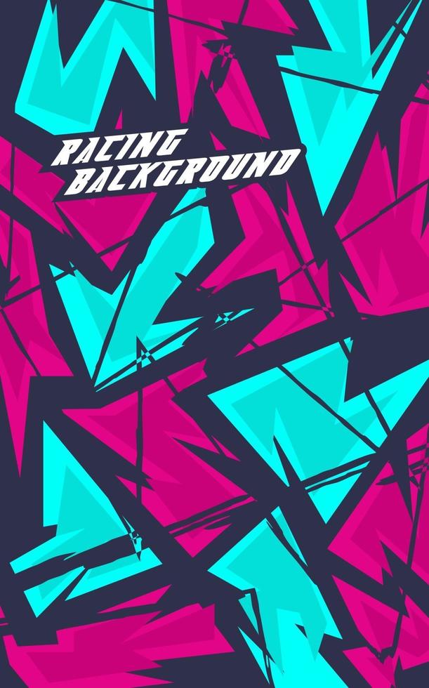 Abstract geometric background for sports, t-shirt, racing car livery. vector