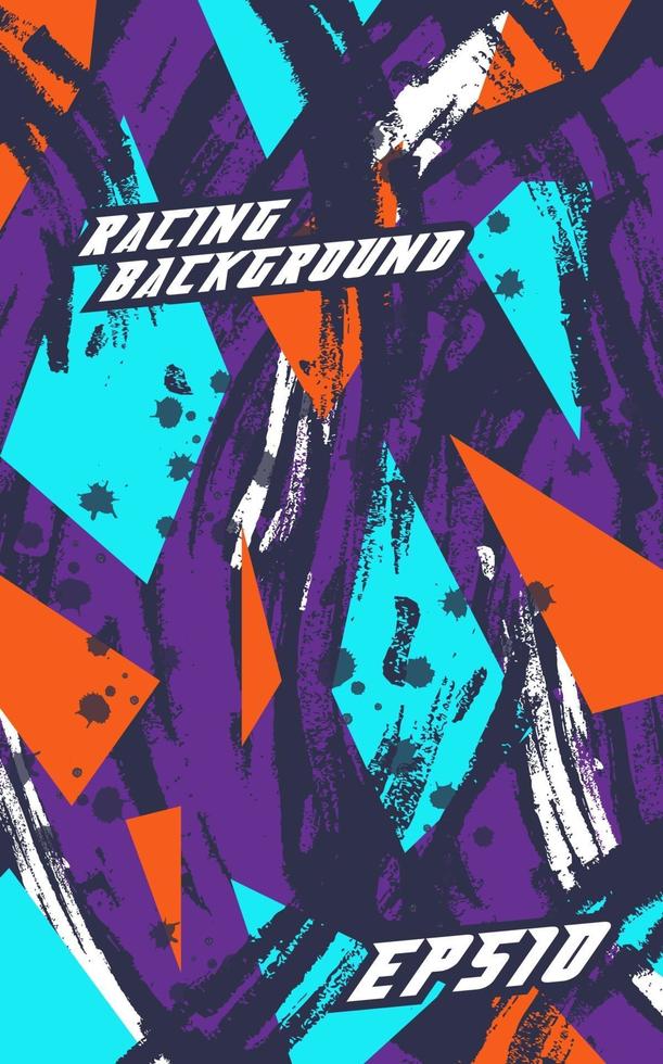 Abstract geometric background for sports, t-shirt, racing car livery. vector