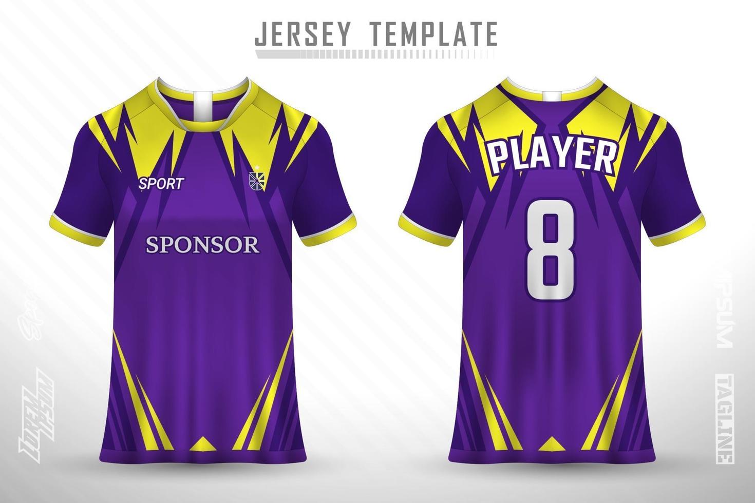 Sports jersey and t-shirt template sports jersey design vector mockup.