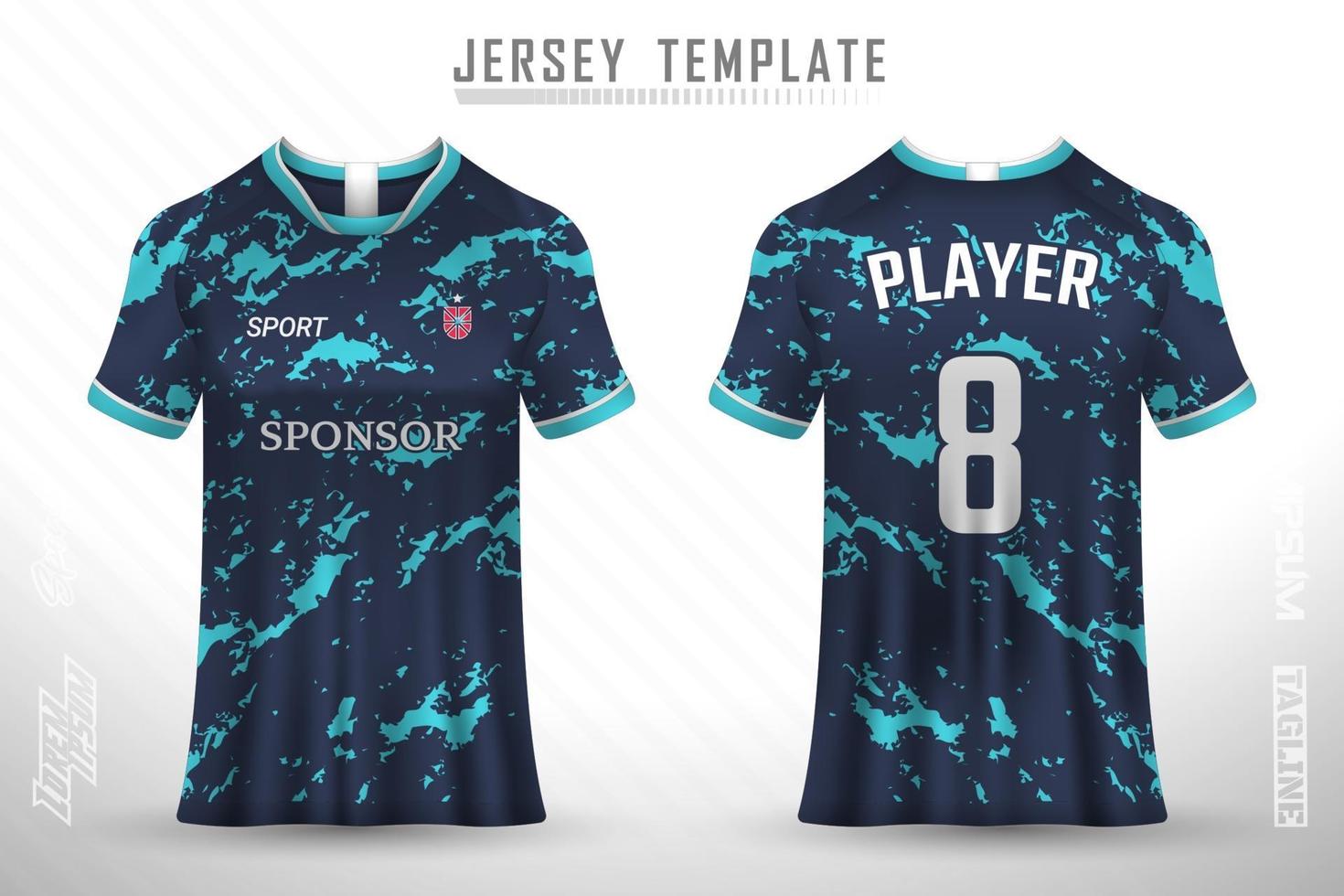 Sports jersey and t-shirt template sports jersey design vector mockup.