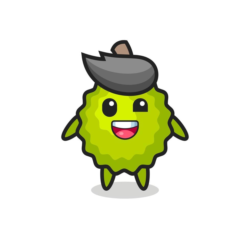 illustration of an durian character with awkward poses vector