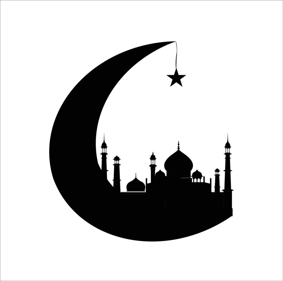 vector de la luna de la mezquita