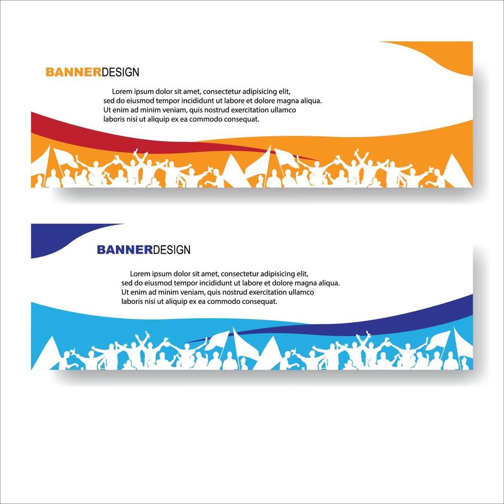 web banner design template background vector