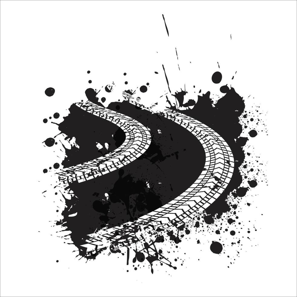 tire tracks vector