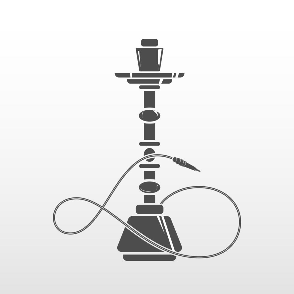 Hookah glyph icon. Nargile. Silhouette symbol. Negative space. vector