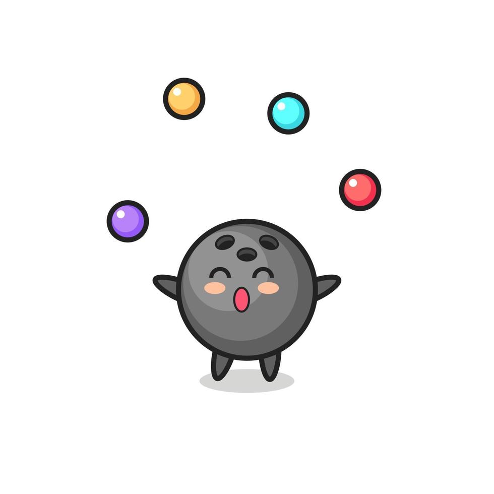 the bowling ball circus cartoon juggling a ball vector