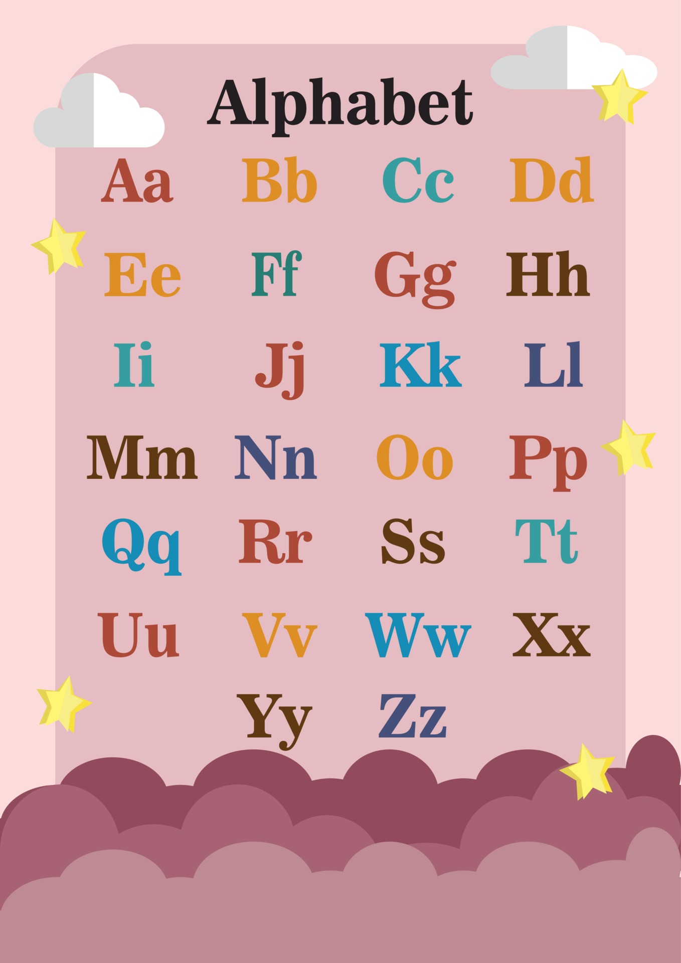 printable alphabet poster 3348216 Vector Art at Vecteezy