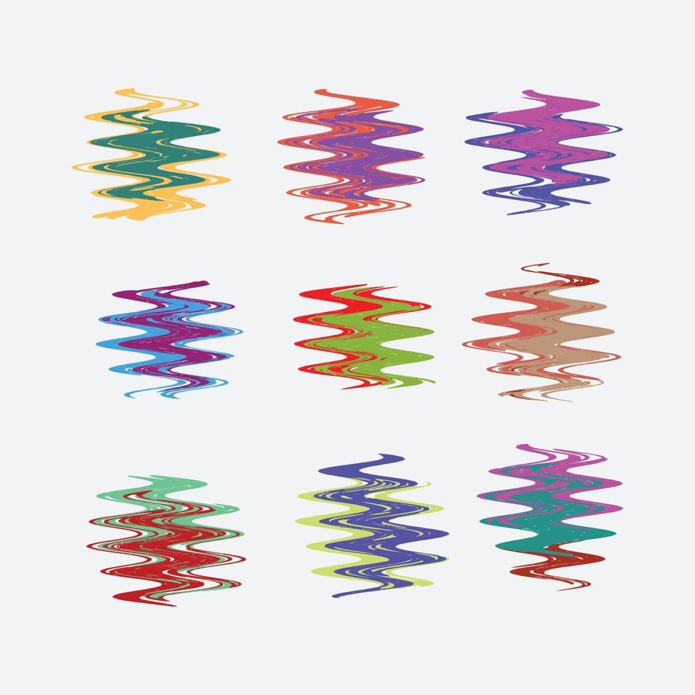 Abstract swirl wave set vector