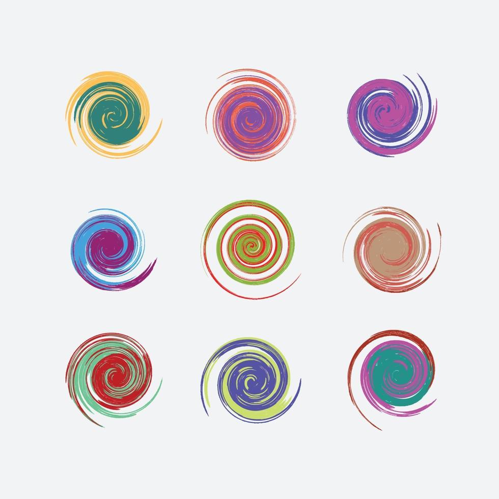 Abstract swirl wave set vector