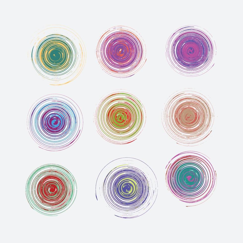 Abstract swirl wave set vector