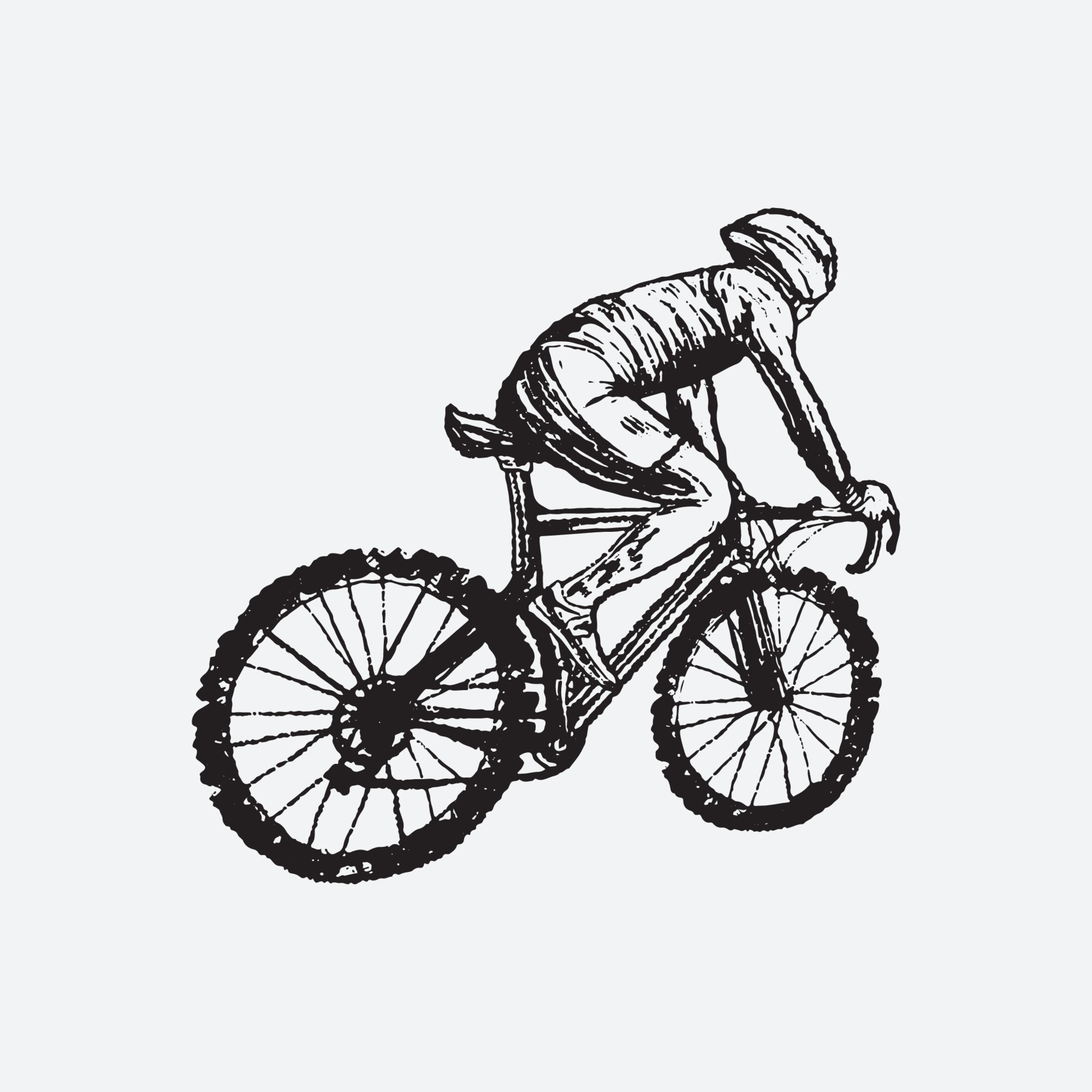 Mountain biker drawing 3348241 Vector Art at Vecteezy