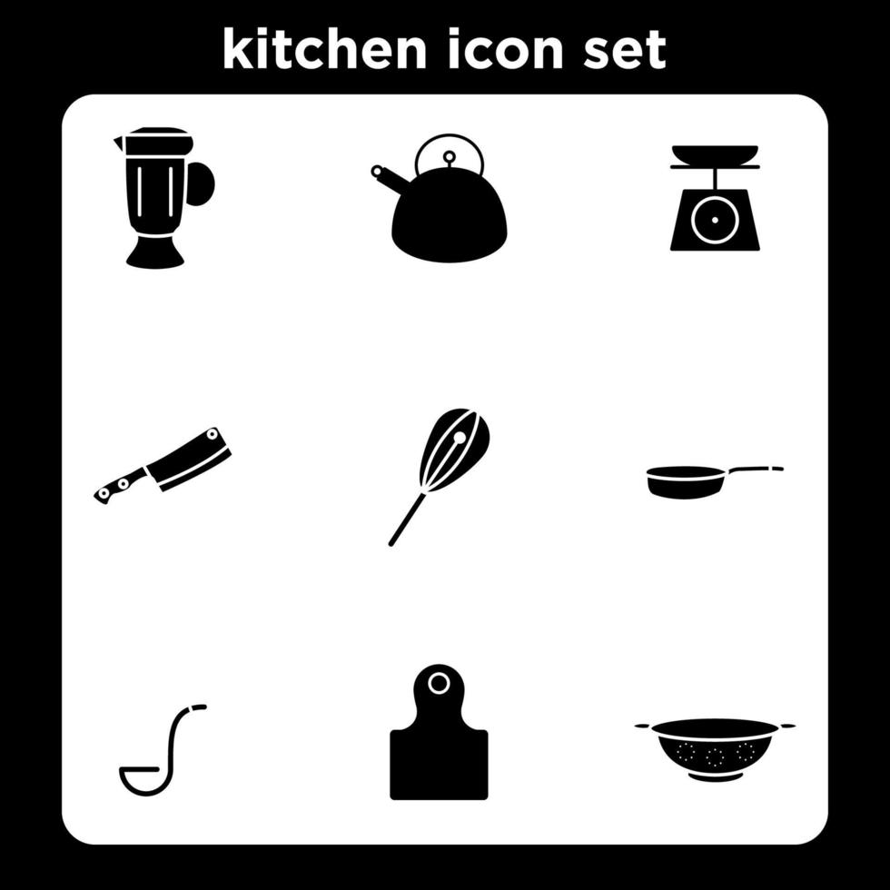 conjunto de iconos de cocina vector