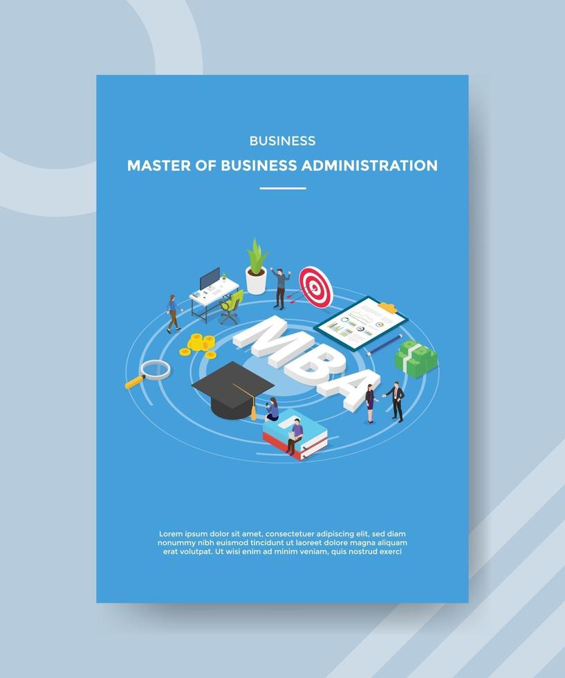 business master of business administration people around MBA text vector
