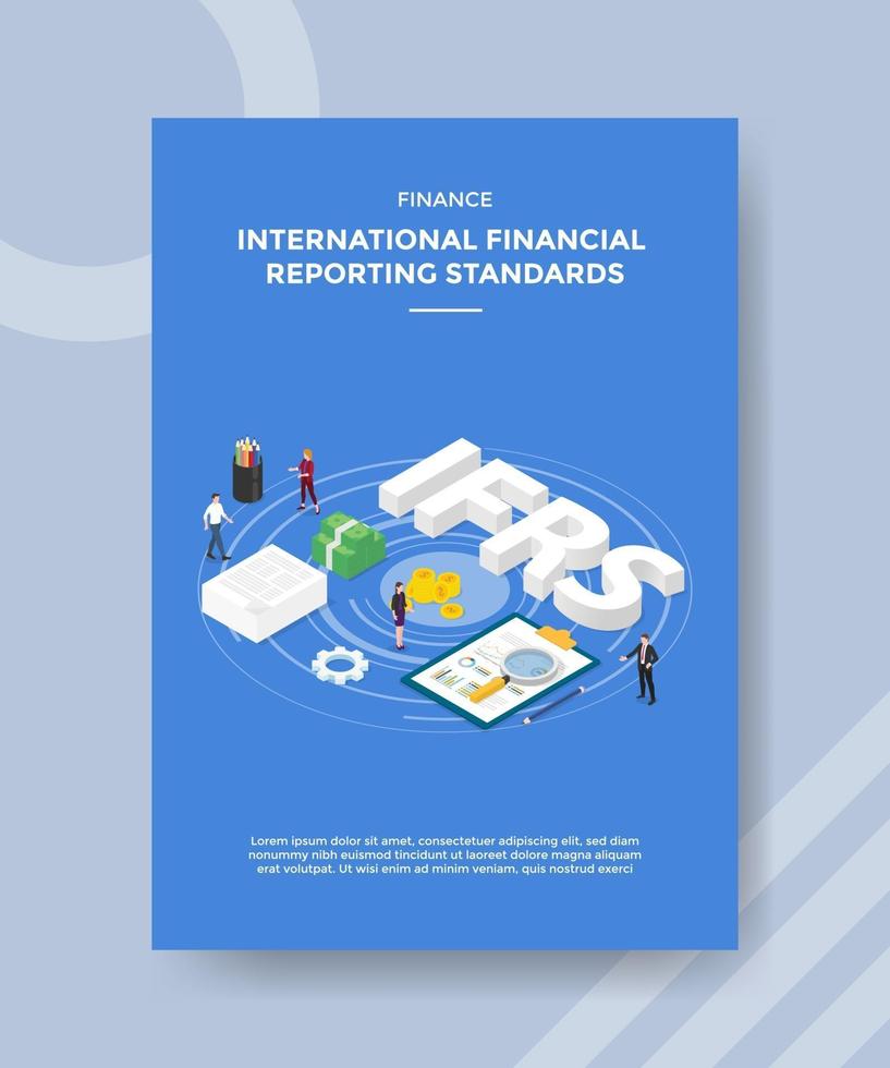 finance international financial reporting standards people standing vector