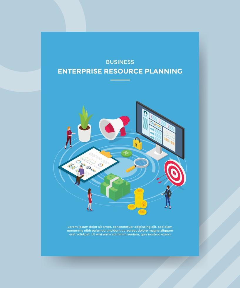 business enterprise resource planning people standing around vector