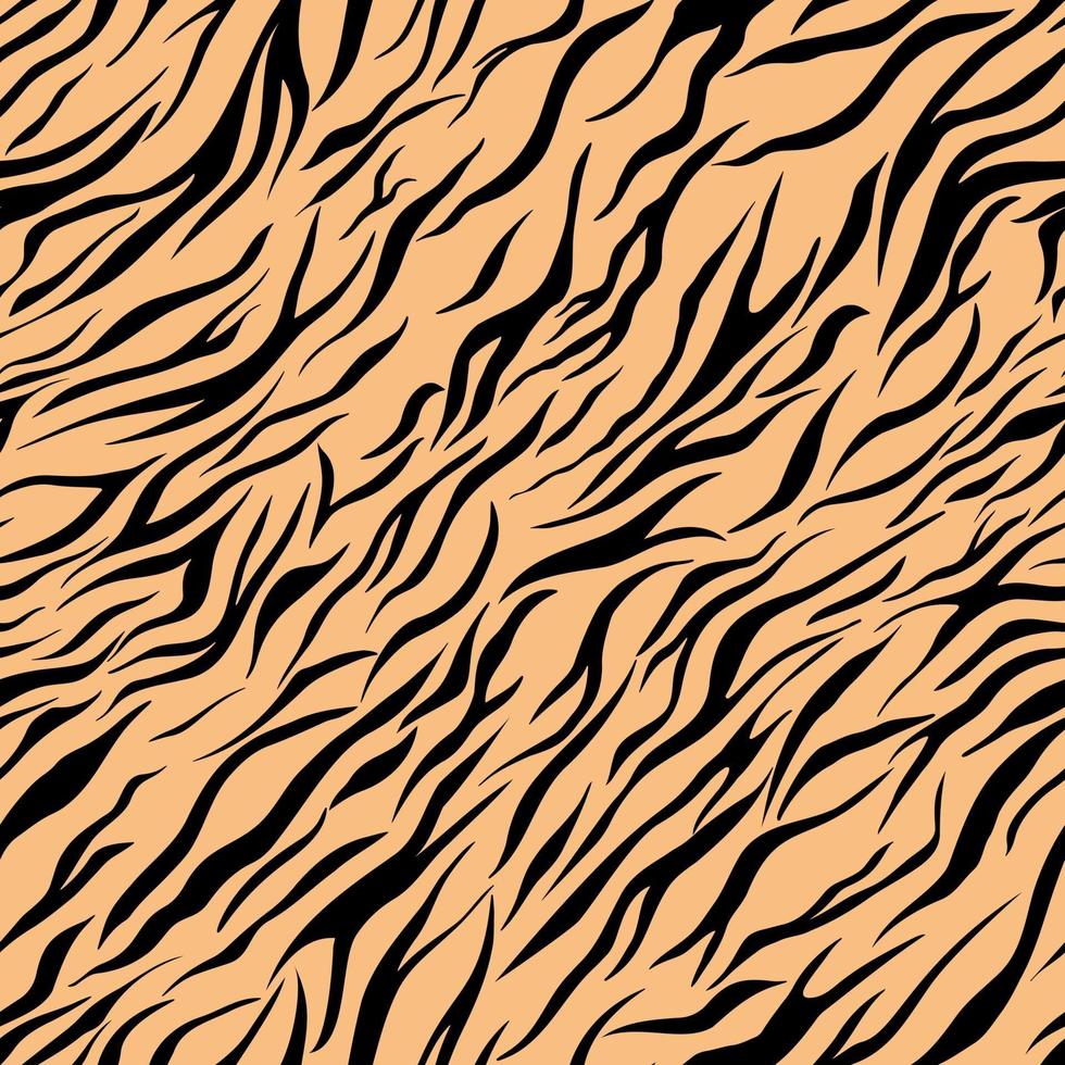 impresión vectorial sin costuras, impresión de pelo de tigre, 2022, símbolo del año vector