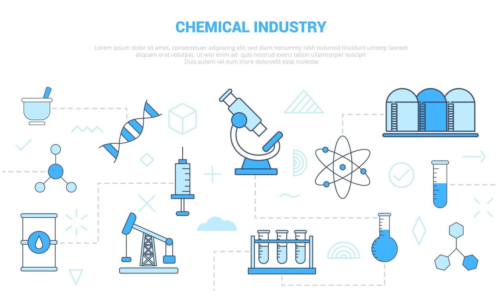 concepto de industria química vector