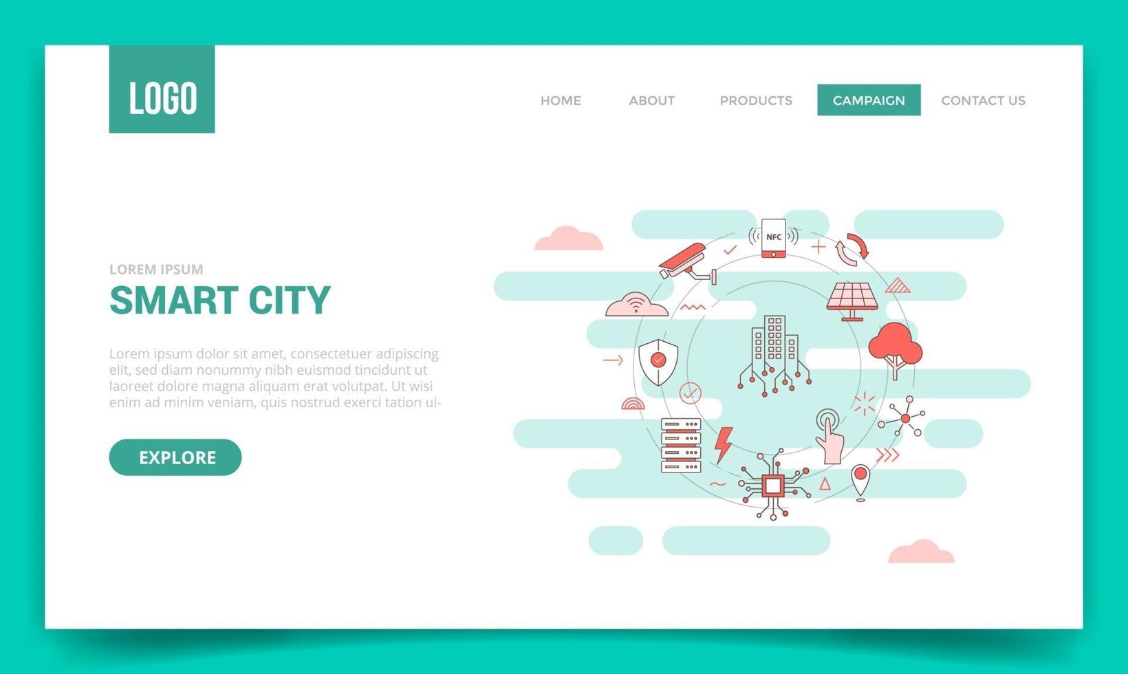 smart city concept vector