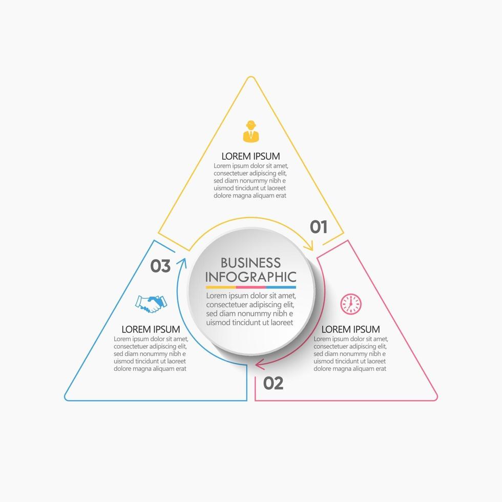 Business cycle infographic background template vector