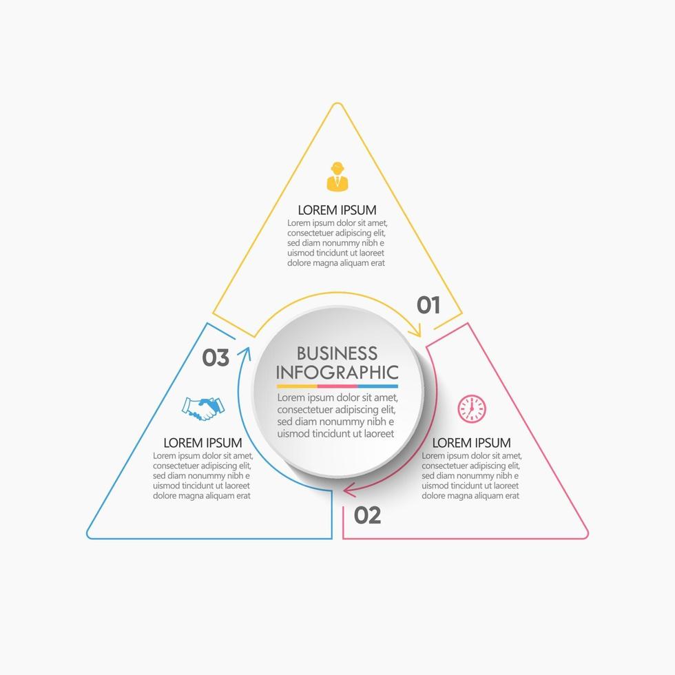 Business cycle infographic background template vector