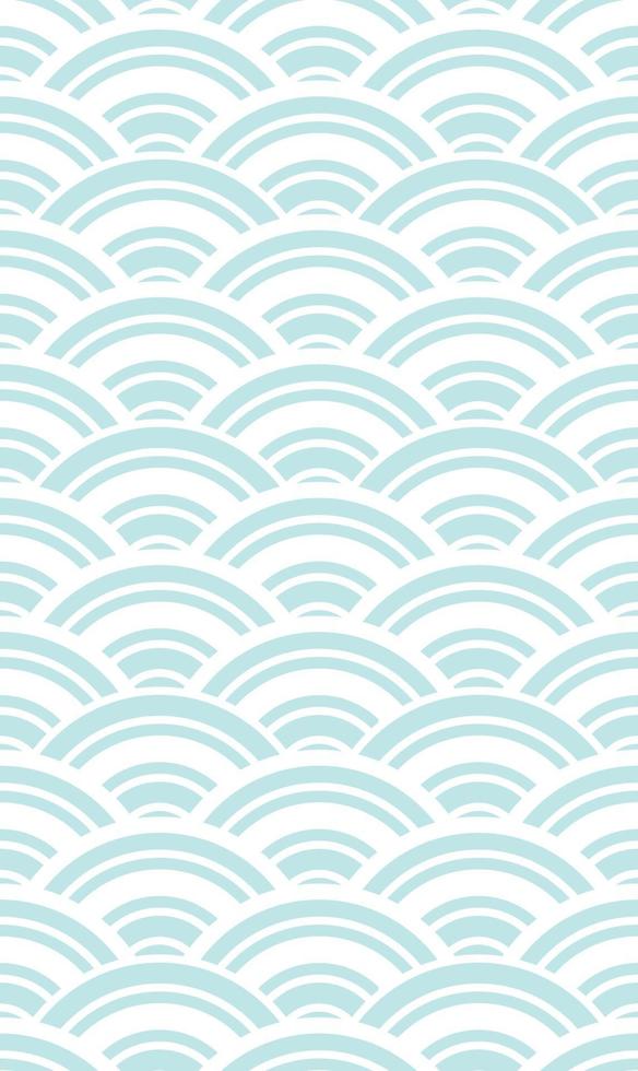 Chinese and Japanese wave seamless wallpaper. vector