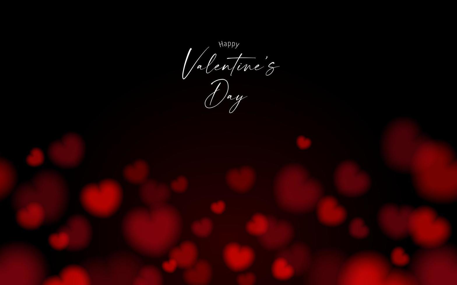 Valentine’s card black and dark night background. 3349122 Vector Art at