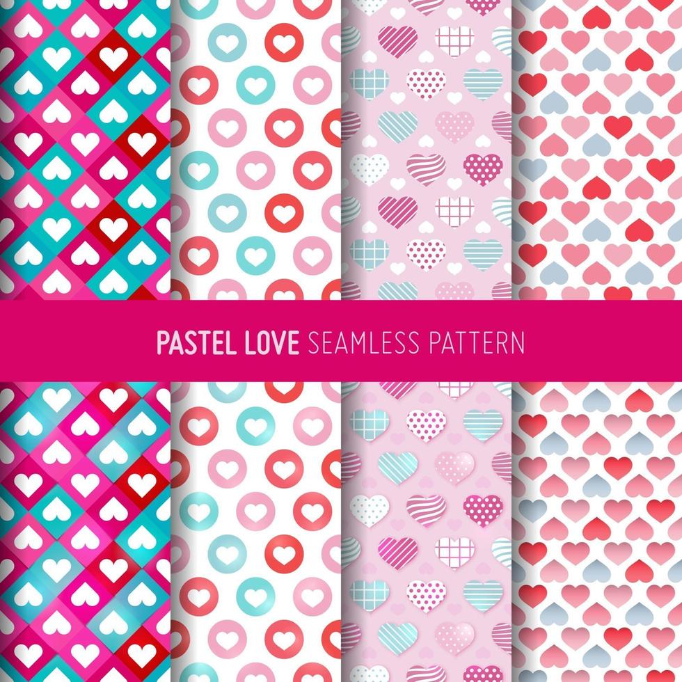 Valentine's and love symbol seamless pattern. vector