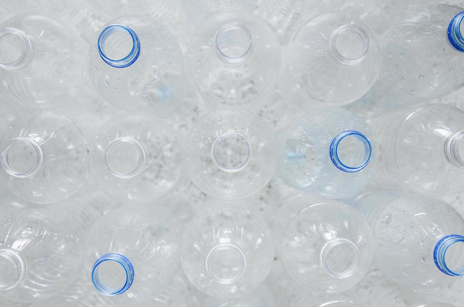 Empty bottles for recycle, Campaign to reduce plastic and save world. photo