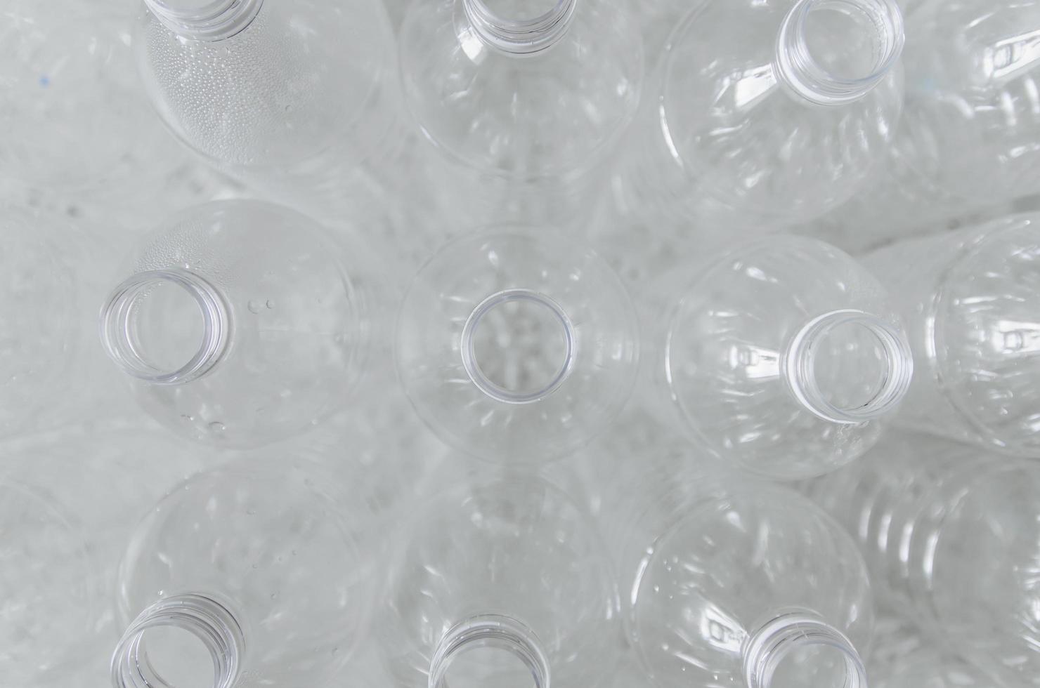 Empty bottles for recycle, Campaign to reduce plastic and save world. photo