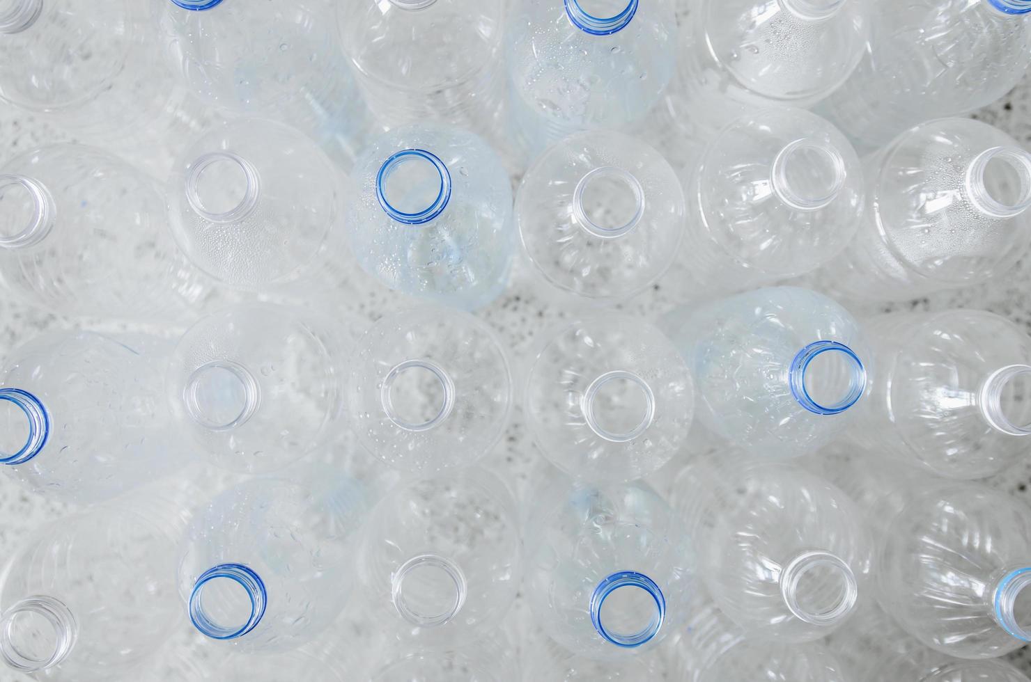 Empty bottles for recycle, Campaign to reduce plastic and save world. photo