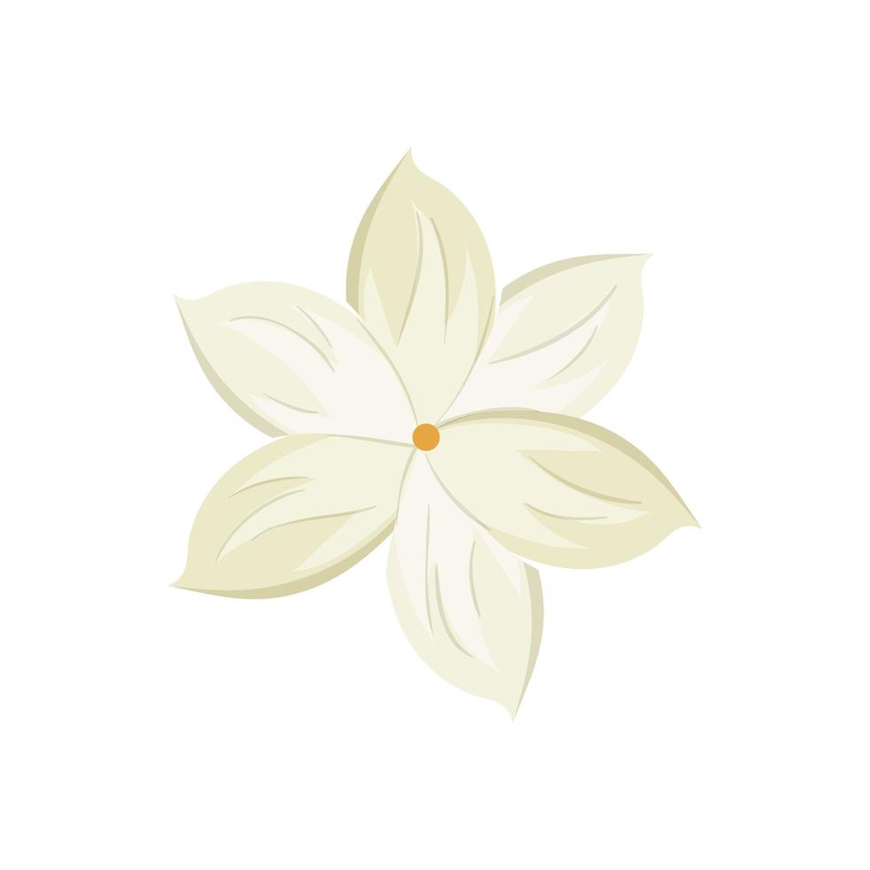 lindo, flor, natural, aislado, icono vector