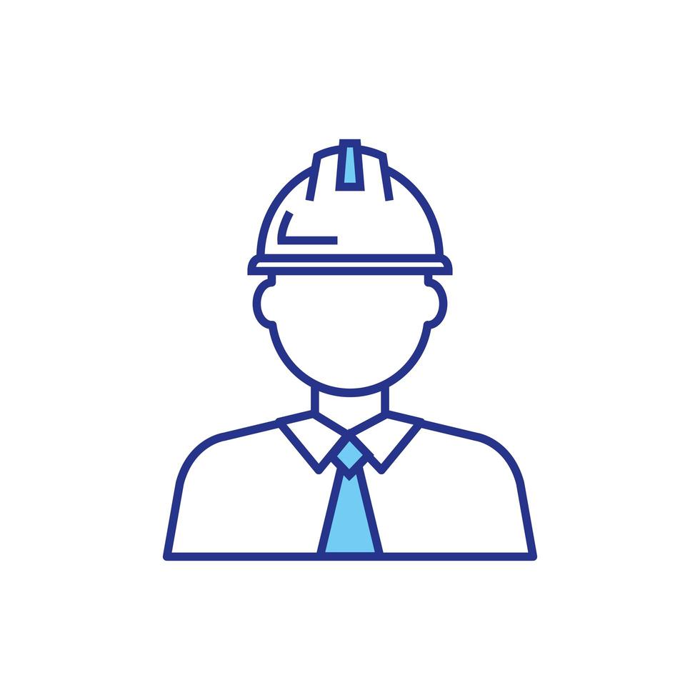 Builder man with helmet vector design