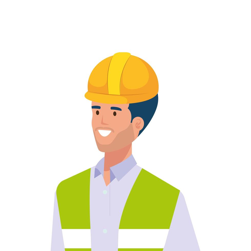 Builder man with yellow helmet vector design