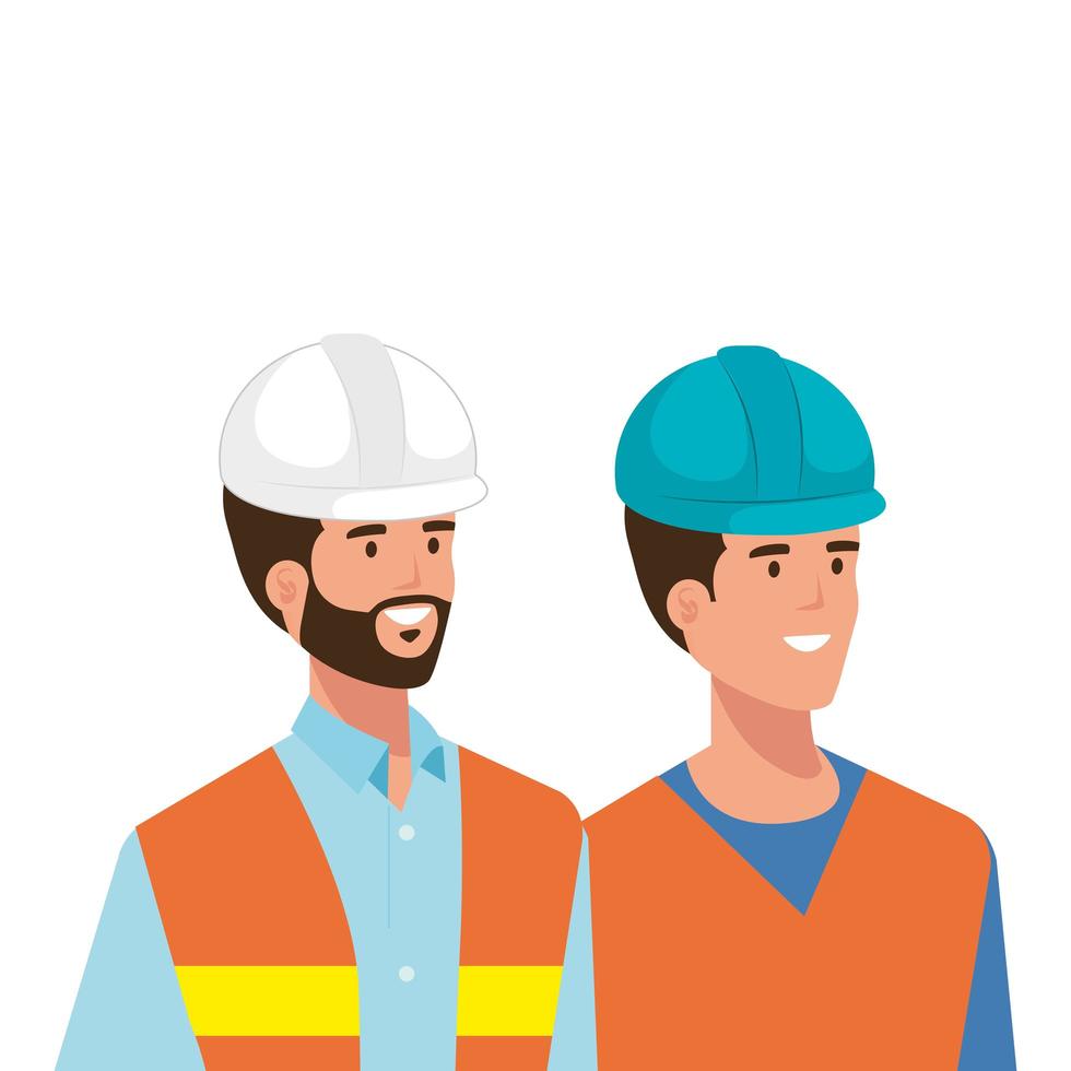 Builder and architect man vector design