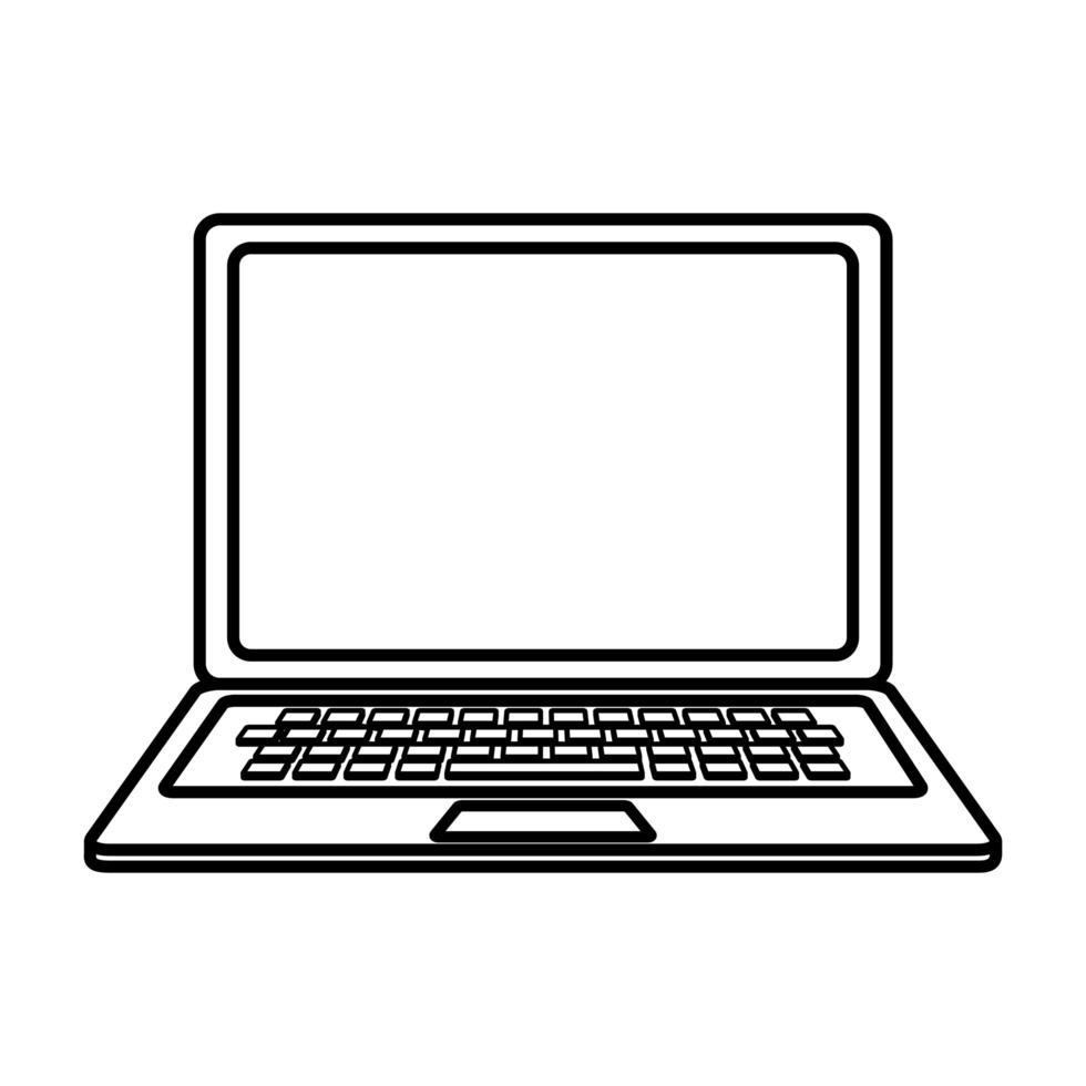 Isolated digital laptop vector design