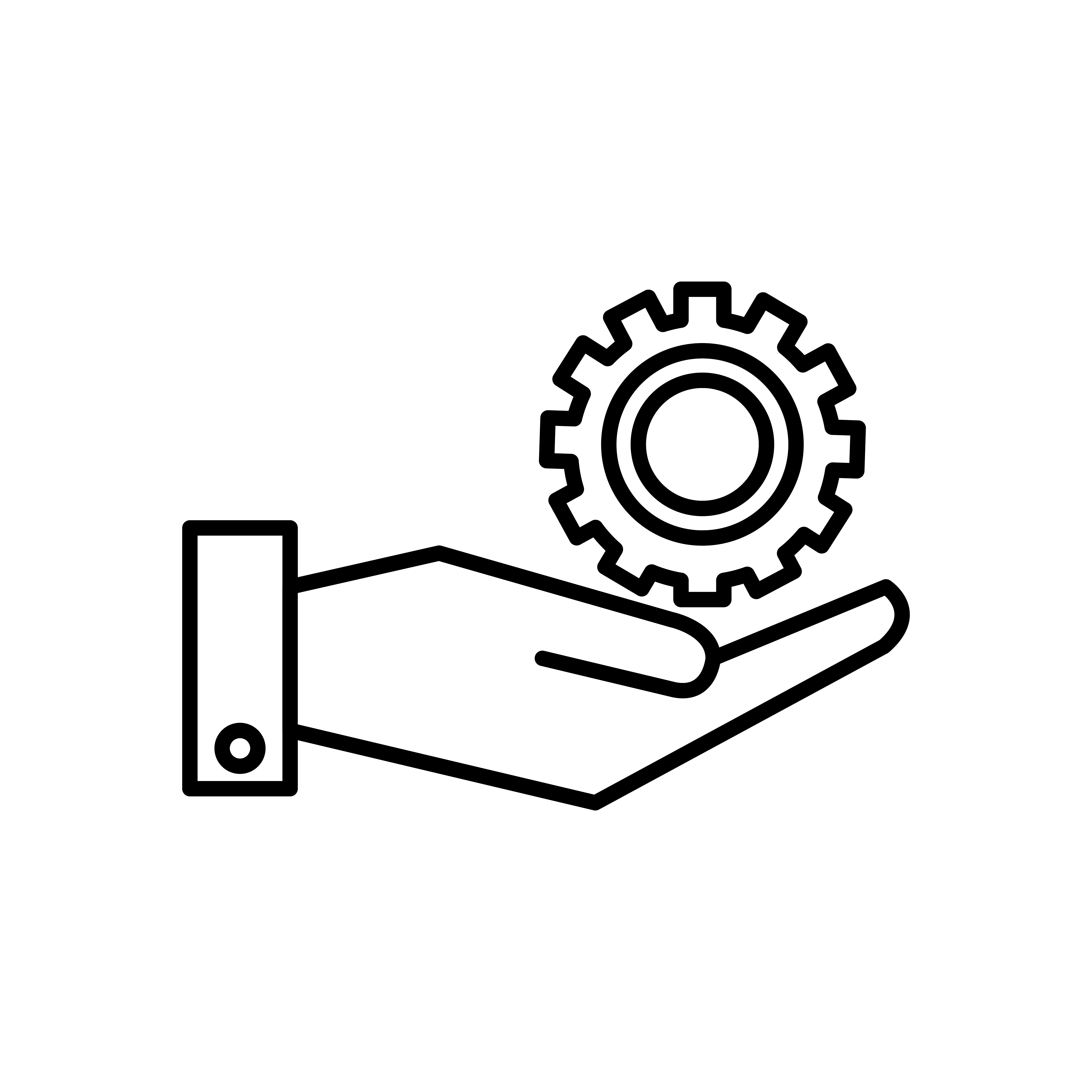 Isolated gear and hand vector design 3350635 Vector Art at Vecteezy