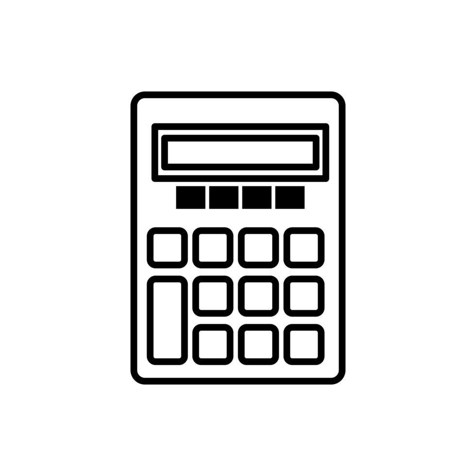 Diseño de vector de icono de calculadora aislada