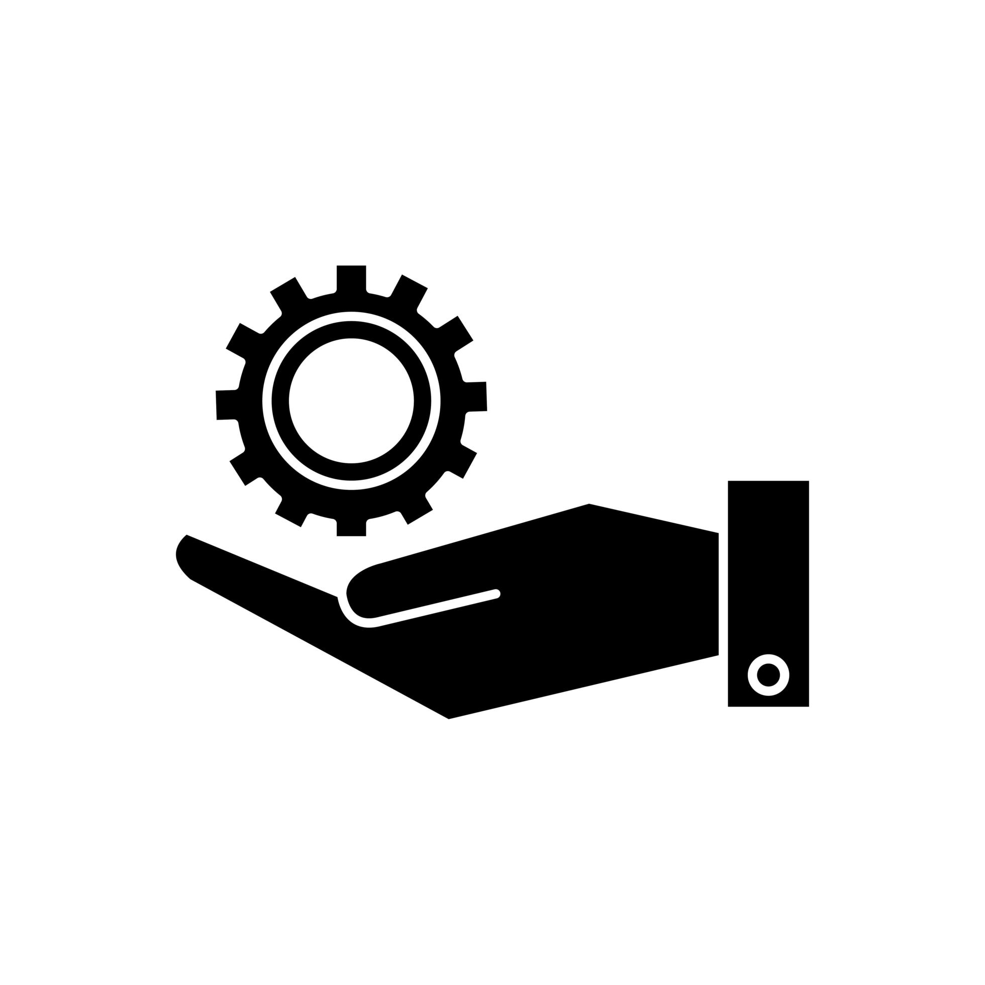 Isolated gear and hand vector design 3350682 Vector Art at Vecteezy