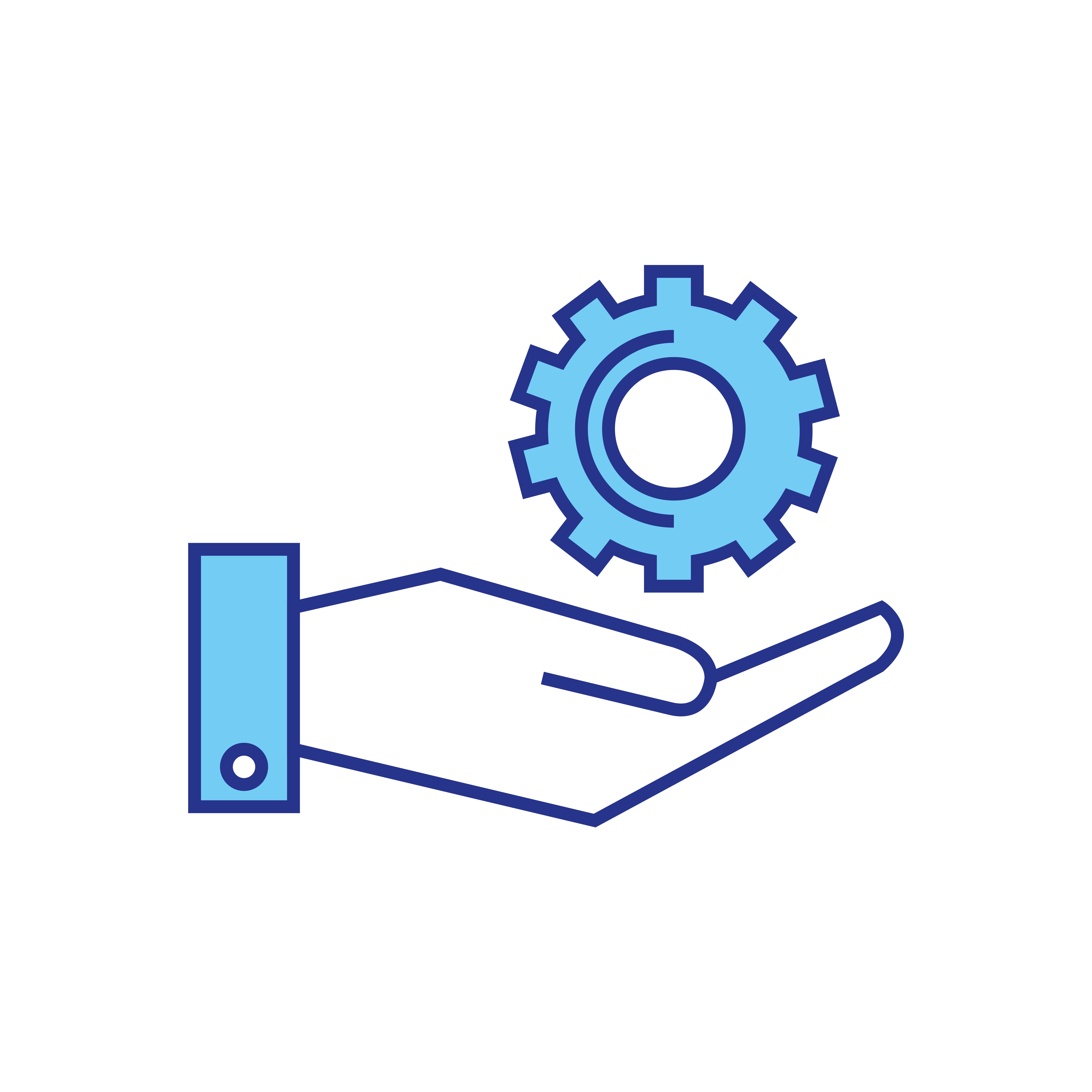 Isolated gear and hand vector design 3350704 Vector Art at Vecteezy